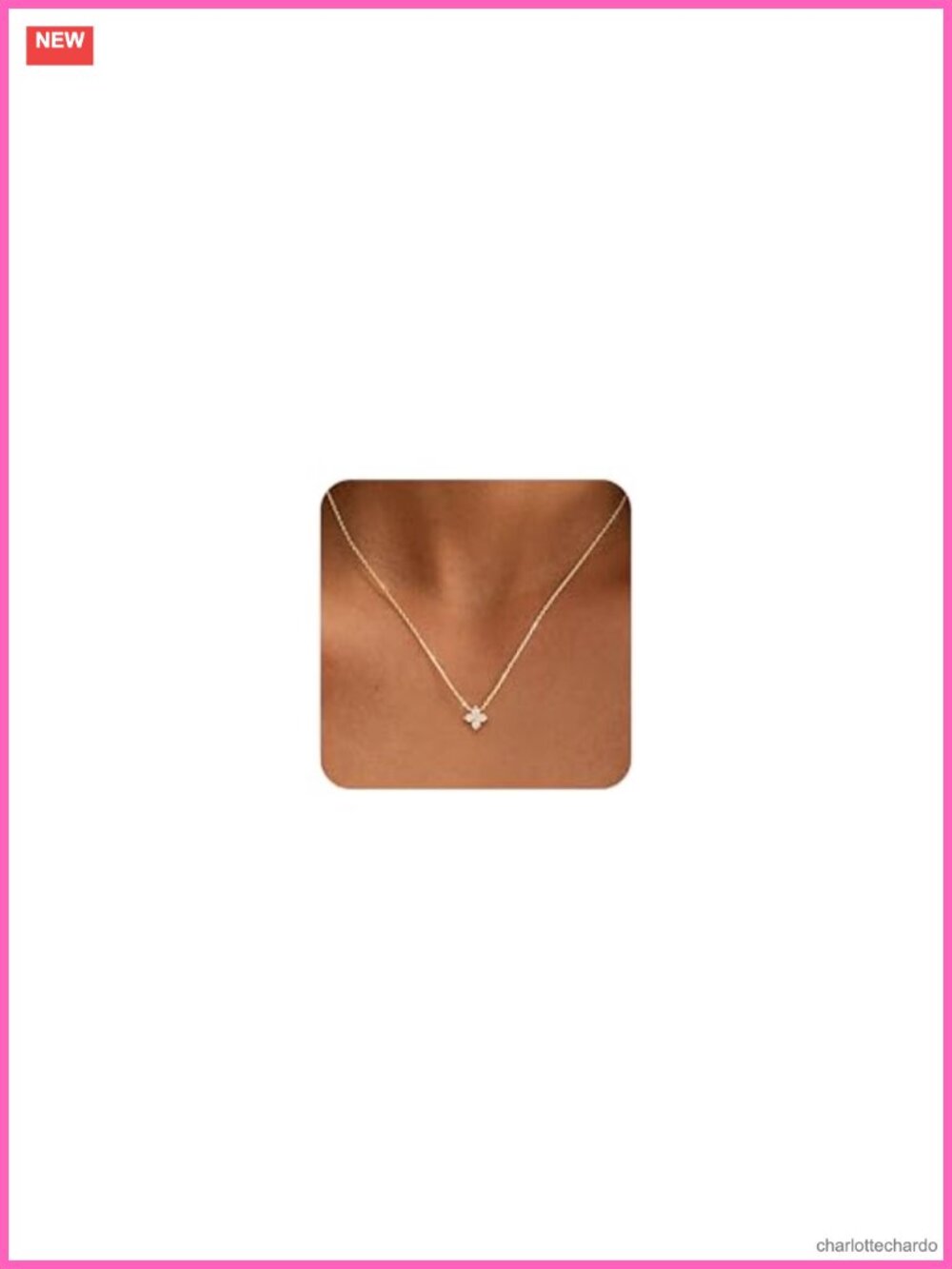 14K Gold Plated Dainty Birthstone Pendant Necklace for Women
